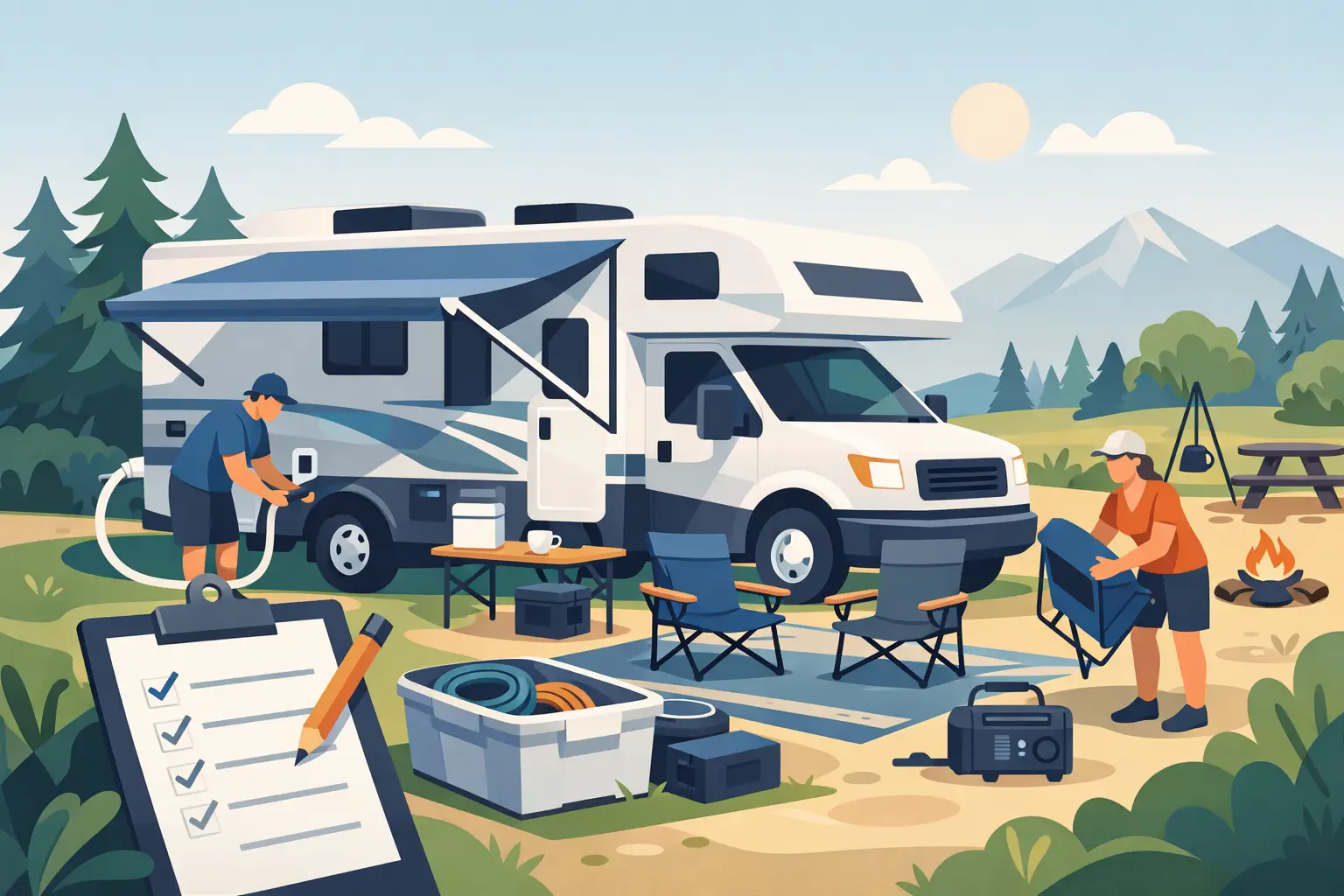 RV Setup Checklist for First Trip